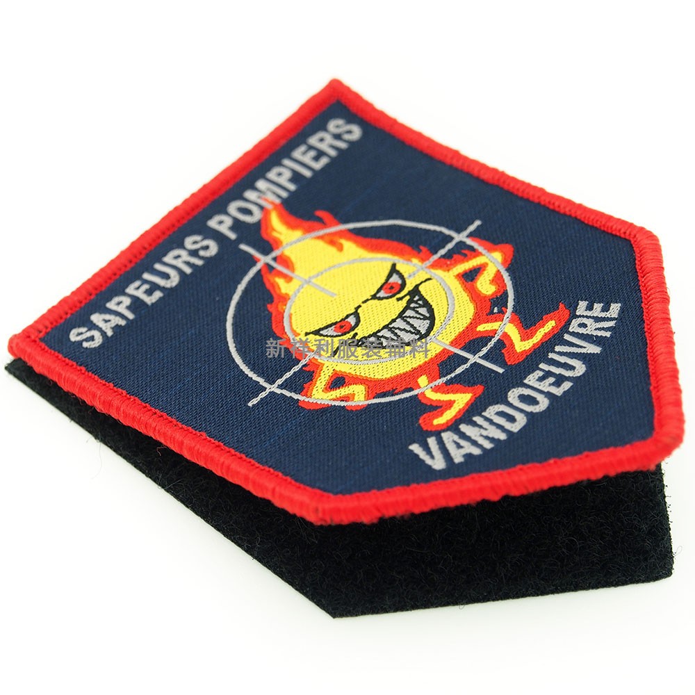 新款織嘜鎖邊章仔批發(fā) 魔術(shù)貼織嘜布標 卡通章肩章胸章織標可設計