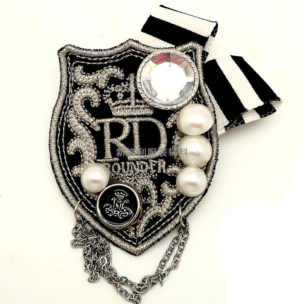 批發(fā)新款特種繡花標(biāo)廠家直銷(xiāo)三合一魔術(shù)貼 自粘繡花補(bǔ)丁貼