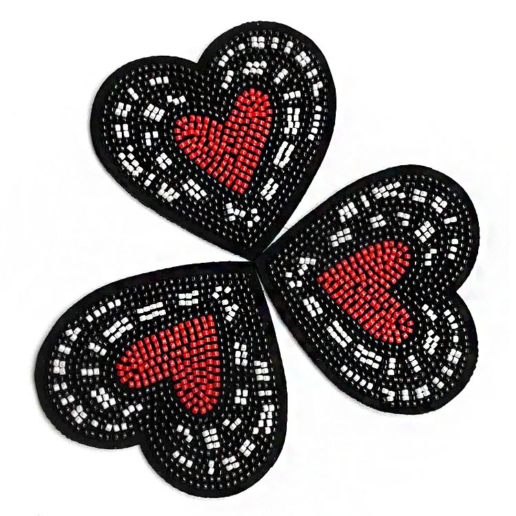 品質布標定做釘珠繡卡通動物繡花章服裝輔料彩色釘珠服裝裝飾貼片